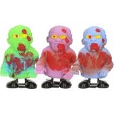 4x stuks lopende zombie Halloween poppetje 8 cm - Horror/Halloween decoratie speelgoed