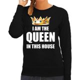 Im the queen in this house sweater / trui zwart voor dames - Woningsdag / Koningsdag - thuisblijvers / lui dagje / relax outfit