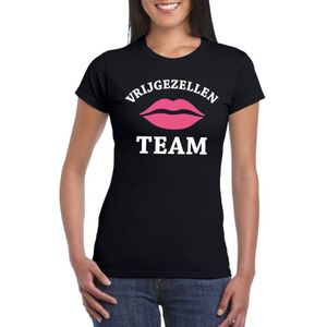 Vrijgezellenfeest Team t-shirt zwart dames - vrijgezellen shirt
