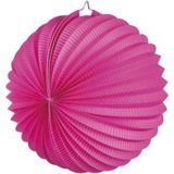 5x Lampionnen fuchsia roze 22 cm