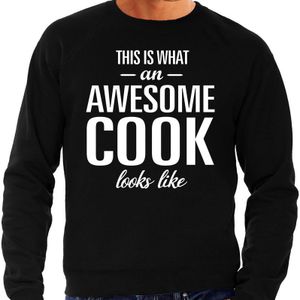 Awesome cook - geweldige kok cadeau sweater zwart heren - Beroepen / Vaderdag kado trui