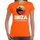Ibiza zomer t-shirt / shirt Ibiza summer voor dames - oranje -  Ibiza vakantie beach party outfit / kleding / strandfeest shirt