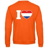 Oranje I love Holland sweater / trui heren - Oranje Koningsdag/ supporter kleding