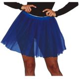 Petticoat/tutu rokje kobalt blauw 40 cm voor dames - Tule onderrokjes donkerblauw S-M-L