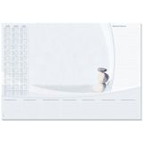 Bureau onderlegger/placemat van papier 59.5 x 41 cm - Kalender 2021 - 30 vellen - Bureau beschermer / placemat