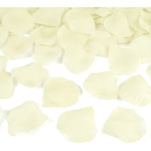 Creme rozenblaadjes 500x stuks - Bruiloft decoratie