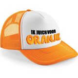 2x stuks oranje snapback cap/ truckers pet Ik juich voor oranje dames en heren - Koningsdag/ EK/ WK caps