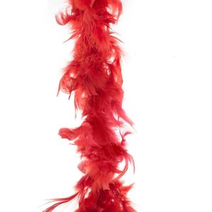 Carnaval verkleed veren Boa kleur rood 2 meter - Verkleedkleding accessoire
