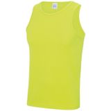 Sport singlet/hemd neon geel voor heren - Hardloopshirts/sportshirts - Sporten/hardlopen/fitness/bodybuilding - Sportkleding top neon geel voor mannen