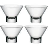 Set van 12x stuks ijs/sorbet coupes op voet van glas 370 ml - Ijscoupe glazen/schaaltjes