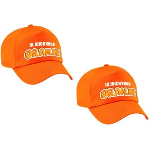 4x stuks Holland fan pet / cap - ik juich voor oranje - volwassenen - EK / WK - Nederland supporter petje / kleding