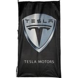 Tesla vlag zwart 150 x 90 cm - Automerken garage/wanddecoratie/gadgets