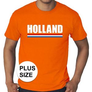 Oranje Holland supporter grote maten shirt heren - Holland supporter/ fan kleding