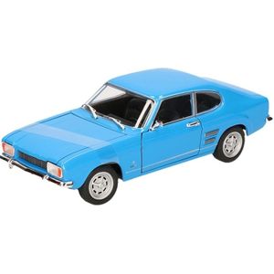 Modelauto Ford Capri 1969 blauw 17,5 cm - speelgoed auto schaalmodel