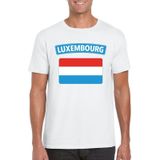 Luxemburg t-shirt met Luxemburgse vlag wit heren