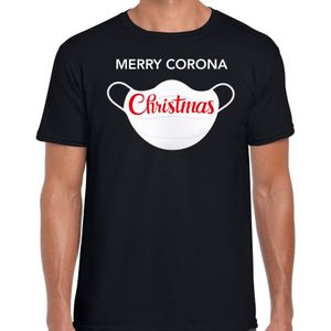 Merry corona Christmas fout Kerstshirt / Kerst t-shirt zwart voor heren - Kerstkleding / Christmas outfit