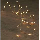 Set van 6x stuks draadverlichting lichtsnoer met 20 lampjes warm wit 100 cm - Lichtdraden/lichtsnoeren - kerstverlichting