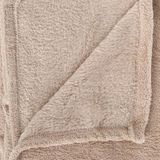 2x Stuks Fleece deken/fleeceplaid beige 130 x 180 cm polyester - Bankdeken - Fleece deken - Fleece plaid