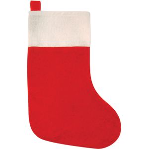 Kerstsok - rood - 41 cm - 20 x 41 cm -  polyester