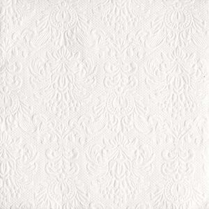 30x stuks Servetten wit barok stijl 3-laags - elegance - barok patroon - Feest artikelen - feest decoraties