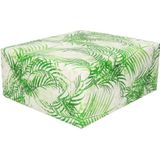 5x rollen inpakpapier/cadeaupapier wit/groene palmbomen print 200 x 70 cm - Cadeauverpakking kadopapier