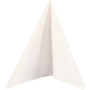20x Witte servetten van papier 33 x 33 cm - Tafeldecoratie 3-laags papieren wegwerp servetjes