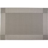 Cosy & Trendy Placemats rechthoekig - grijs geweven met rand - 30 x 45 cm
