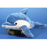 Pluche blauwe dolfijn knuffel 33 cm - Speelgoed knuffels uit de zee