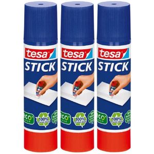 3x Tesa lijmstift 10 gram - Hobbymateriaal/knutselbenodigdheden - Lijmstiften - Plakken/lijmen - Knutselen - Knutsellijm voor kinderen/jongens/meisjes