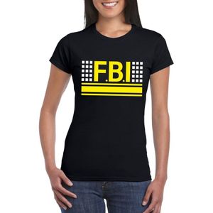 Politie FBI logo zwart t-shirt voor dames - Geheim agent verkleedkleding