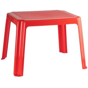 Kunststof kindertafel rood 55 x 66 x 43 cm - Kindertafel buiten - Bijzettafel