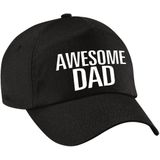 Awesome Mom en Dad petje zwart - Cadeau baseball caps voor Papa en Mama - Moederdag en Vaderdag cadeautje