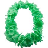 Set van 3x stuks hawaii kransen bloemen slingers neon  groen - Verkleed accessoires