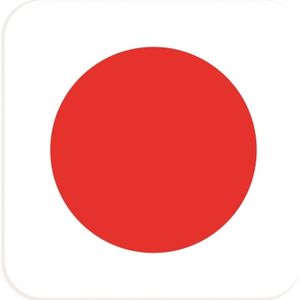 45x Bierviltjes Japanse vlag vierkant - Japan feestartikelen - Landen decoratie