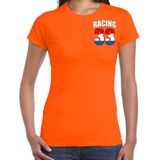Racing 33 supporter / race fan borst bedrukking t-shirt oranje voor dames - race fan / race supporter / coureur supporter