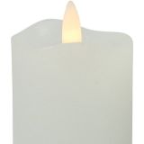 Countryfield LED kaarsen/stompkaarsen - 4x st - wit - D5 x H7,2 cm - timer - warm wit