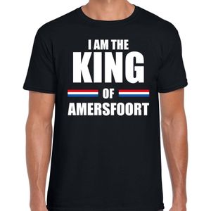 Koningsdag t-shirt I am the King of Amersfoort - zwart - heren - Kingsday Amersfoort outfit / kleding / shirt