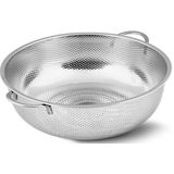 B-Home Keuken vergiet/zeef - rvs metaal - zilver - Dia 31,5 cm - Pasta/aardappels/groente afgieten - Zeven/vergieten