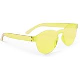 10x Gele verkleed zonnebril voor volwassenen - Feest/party bril geel