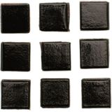 280x stuks vierkante mozaiek steentjes zwart 1 x 1 cm - Hobby materialen