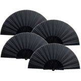 Set van 20x stuks spaanse Handwaaier zwart 23 x 43 cm - Voordelige verkoelings waaiers voor de zomerse themperaturen