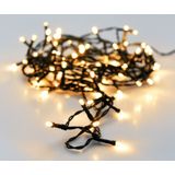 3x Kerst LED-verlichting met timer op batterij warm wit buiten - 96 lampjes - 7 m - Kerstboomverlichting