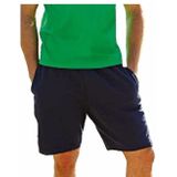 Navy blauwe shorts / korte joggingbroek voor heren - donkerblauw - katoen - kort joggingbroekje