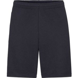 Navy blauwe shorts / korte joggingbroek voor heren - donkerblauw - katoen - kort joggingbroekje