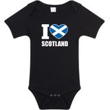 I love Scotland baby rompertje zwart jongens en meisjes - Kraamcadeau - Babykleding - Schotland landen romper