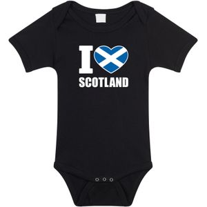 I love Scotland baby rompertje zwart jongens en meisjes - Kraamcadeau - Babykleding - Schotland landen romper