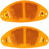 Spaakreflectoren/fietsreflectoren oranje 2x stuks - Fiets accessoires/veiligheid/zichtbaarheid