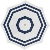 Parasol - wit/blauw - D200 cm - UV-bescherming - incl. draagtas