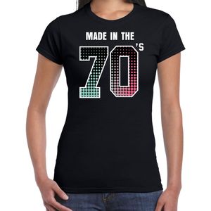 Seventies feest t-shirt / shirt made in the 70s / Sarah - zwart - voor dames - dance kleding / 70s feest shirts / verjaardags shirts / outfit / 50 jaar