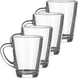LAV Theeglazen/koffie glazen - helder transparant glas - 8x stuks - 250 ml
